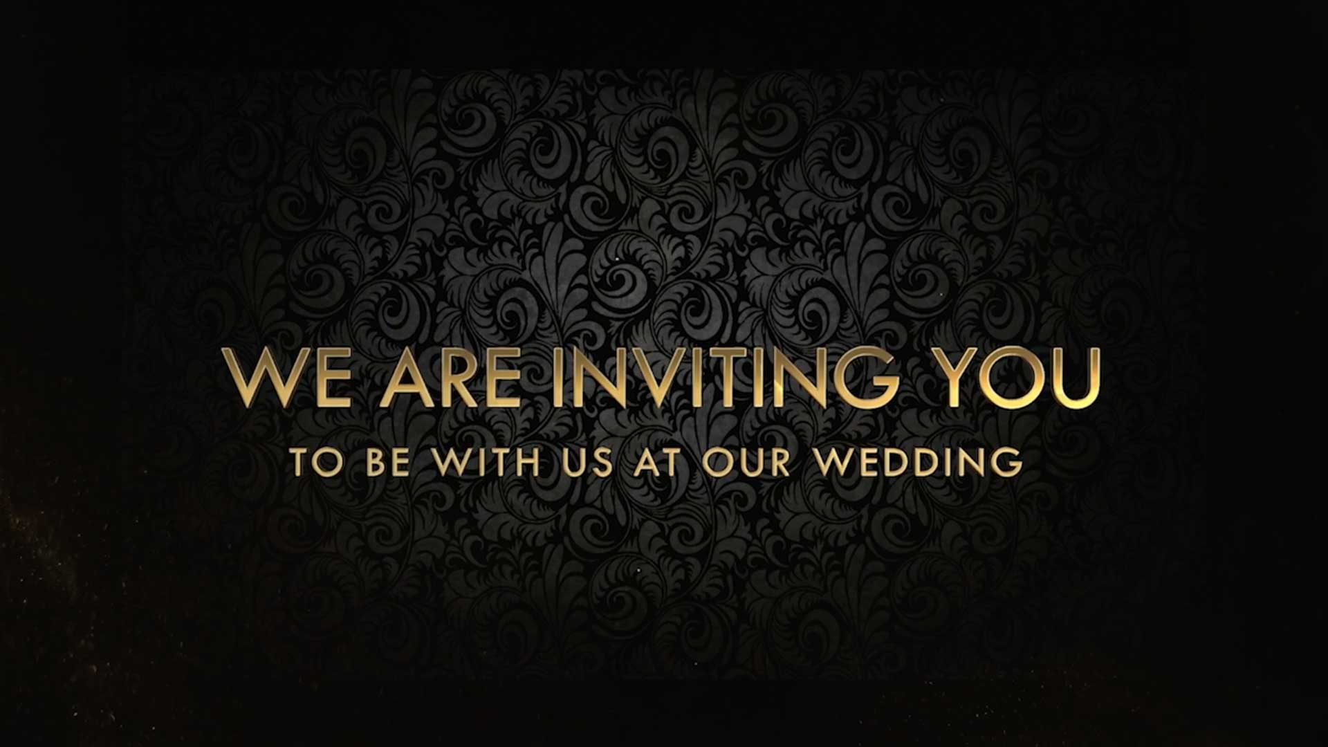 WhatsApp Wedding Invitation – Golden Titles