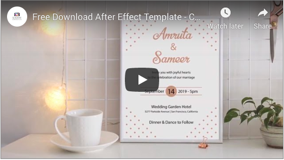 After Effect Tutorial – English & Marathi wedding invitation video