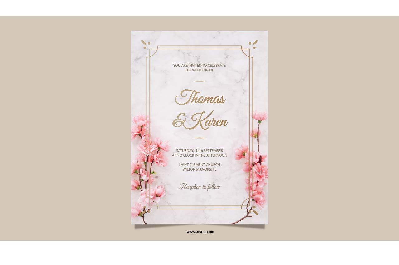 Wedding Invitation Card Design 001