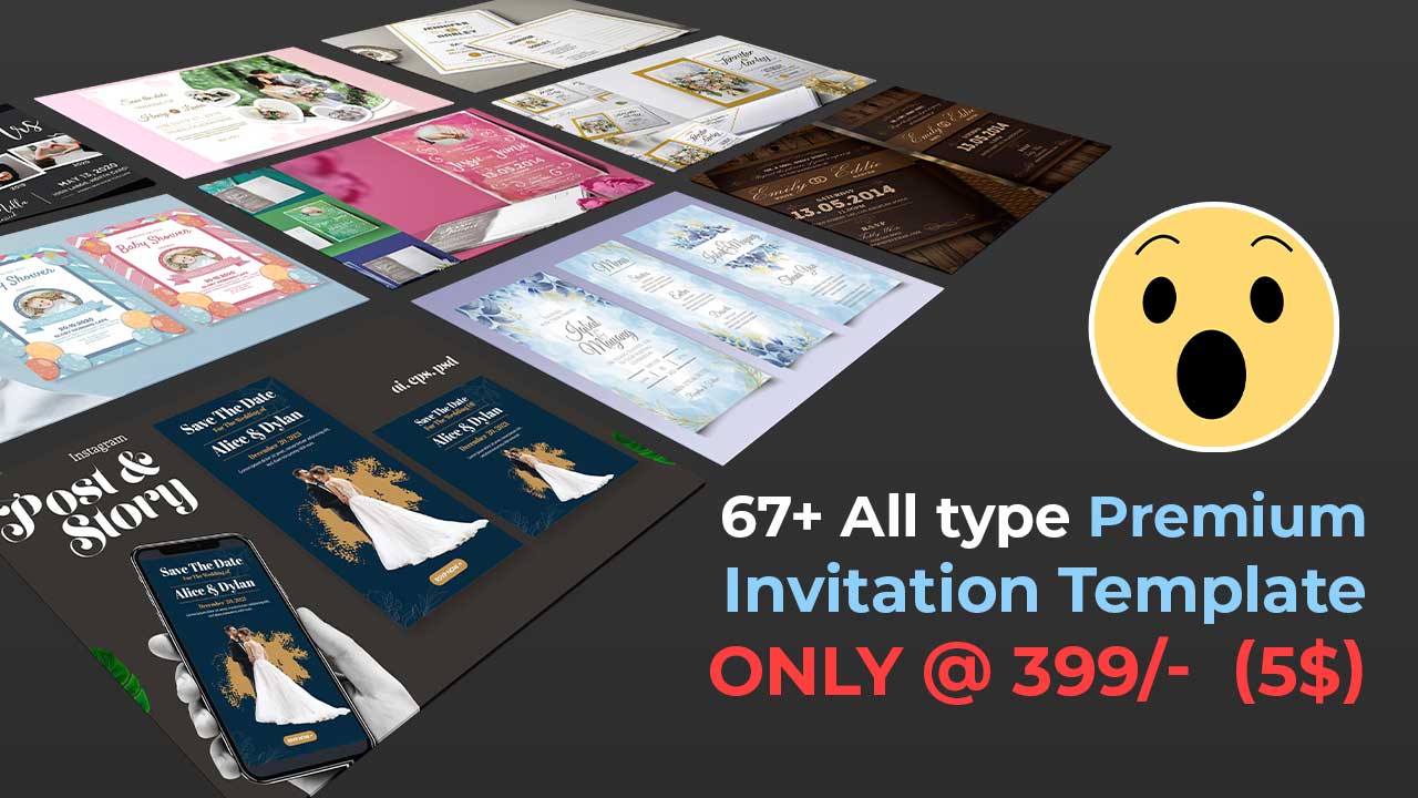 67+ All type Premium  Invitation Template  – only @ 120/-  (2$)