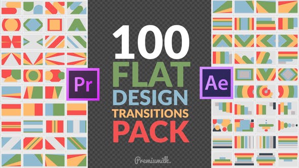 Free Flat Design Transitions Pack | Mogrt