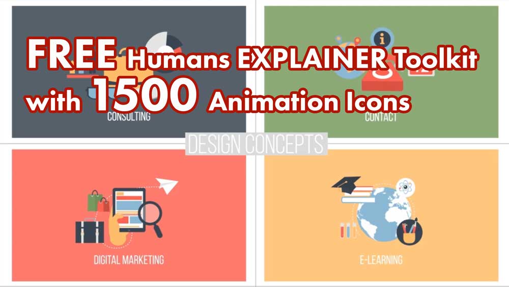 Free Humans Explainer Toolkit Video with 1500 Animation Icons