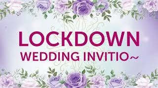 Free Lockdown Wedding Invitation